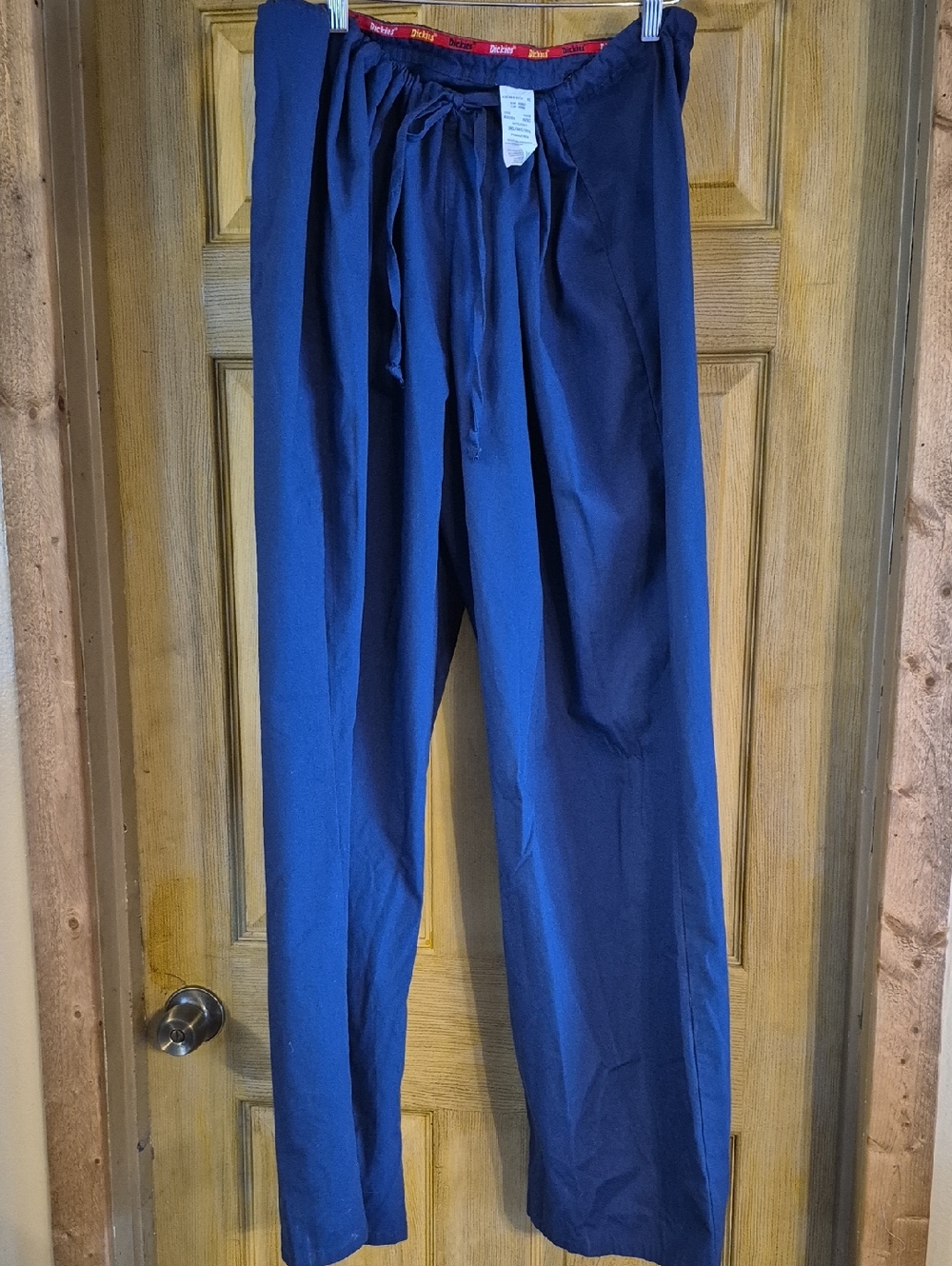 Dickies Unisex Navy Blue Drawstring Waistband Scrub Pants Size 3X Hip Pockets